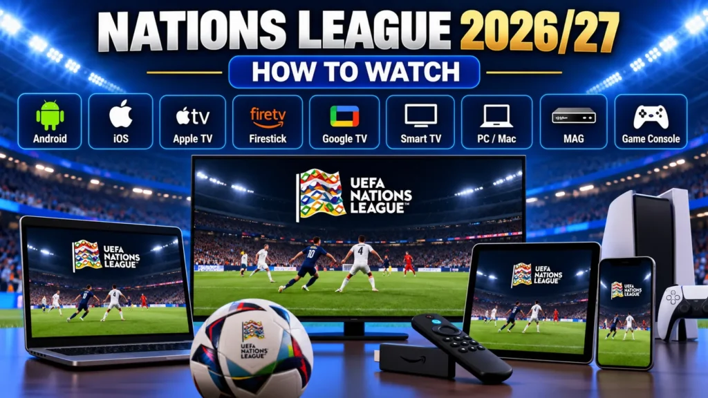 How to watch Nations League 2026/27 on Android, iOS, Firestick, Smart TV, MAG, PC and game consoles